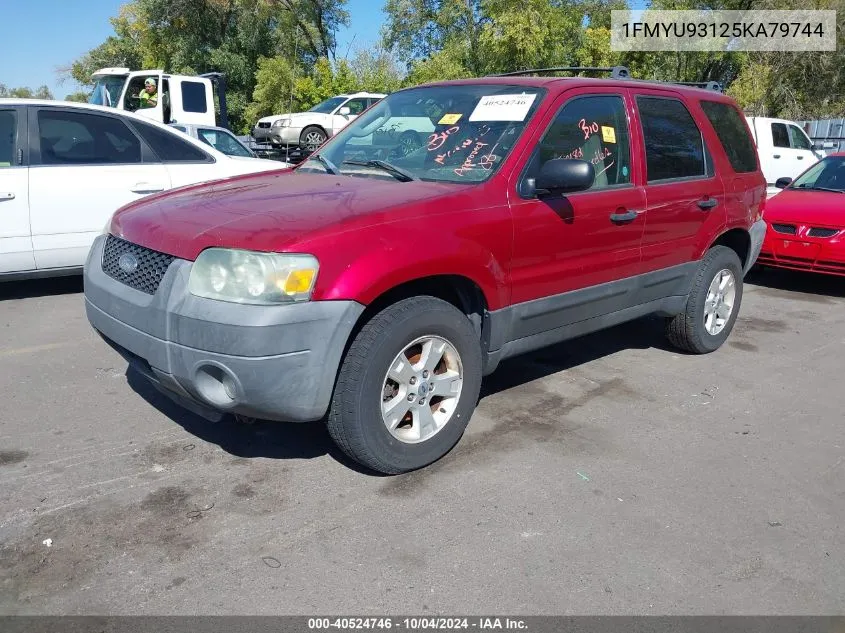 2005 Ford Escape Xlt VIN: 1FMYU93125KA79744 Lot: 40524746