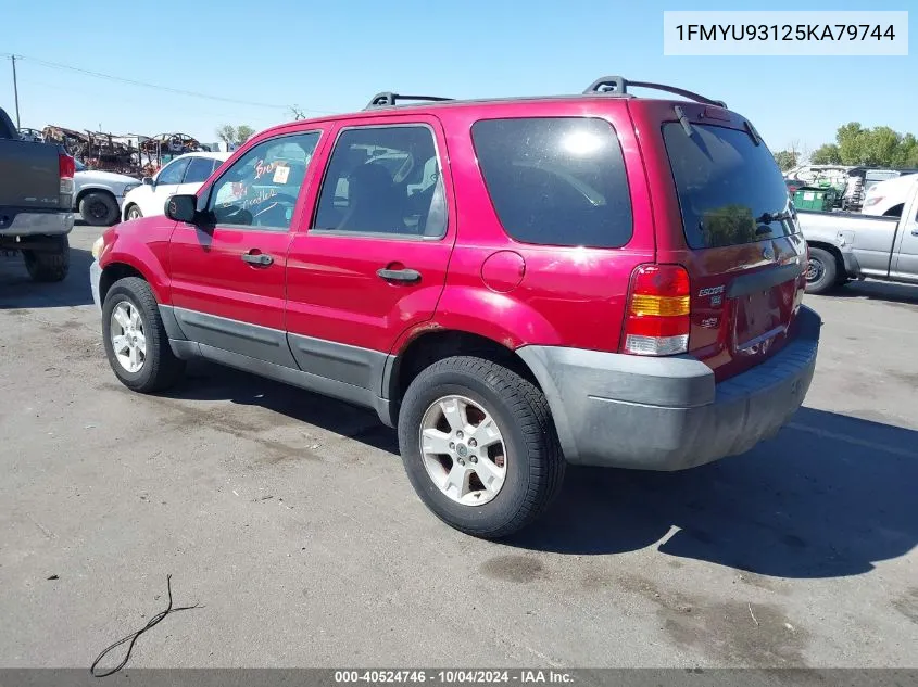 2005 Ford Escape Xlt VIN: 1FMYU93125KA79744 Lot: 40524746