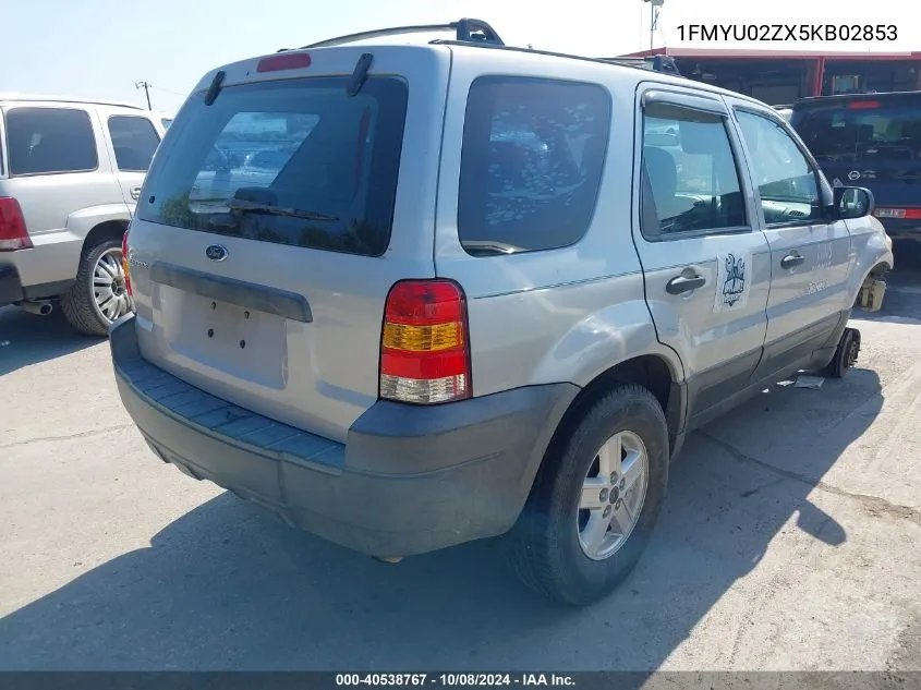 2005 Ford Escape Xls VIN: 1FMYU02ZX5KB02853 Lot: 40538767