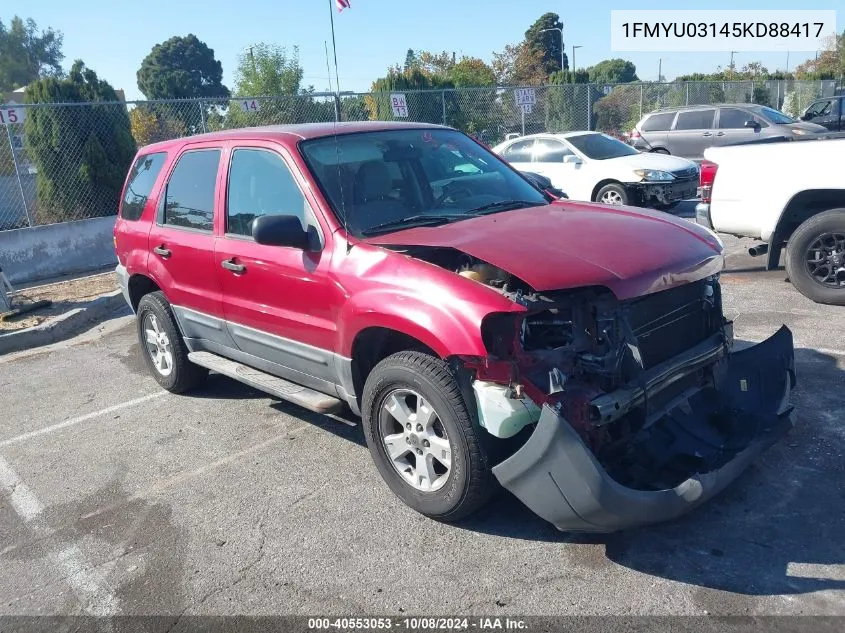 2005 Ford Escape Xlt VIN: 1FMYU03145KD88417 Lot: 40553053