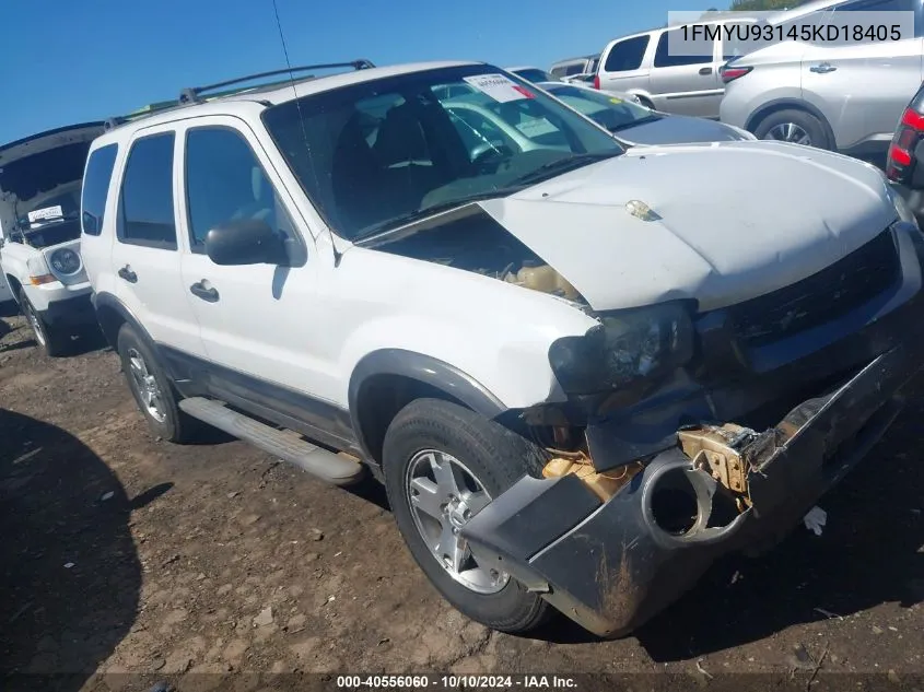 2005 Ford Escape Xlt VIN: 1FMYU93145KD18405 Lot: 40556060