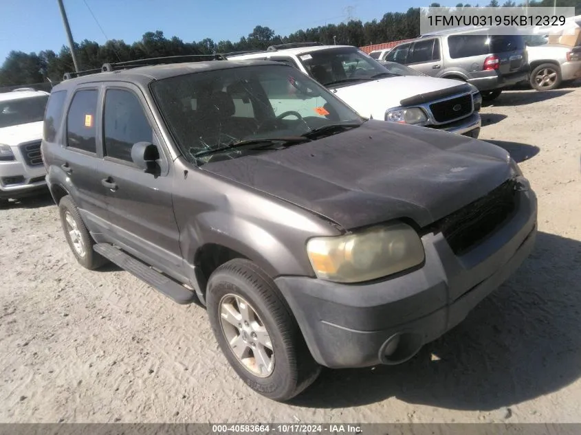 2005 Ford Escape Xlt VIN: 1FMYU03195KB12329 Lot: 40583664