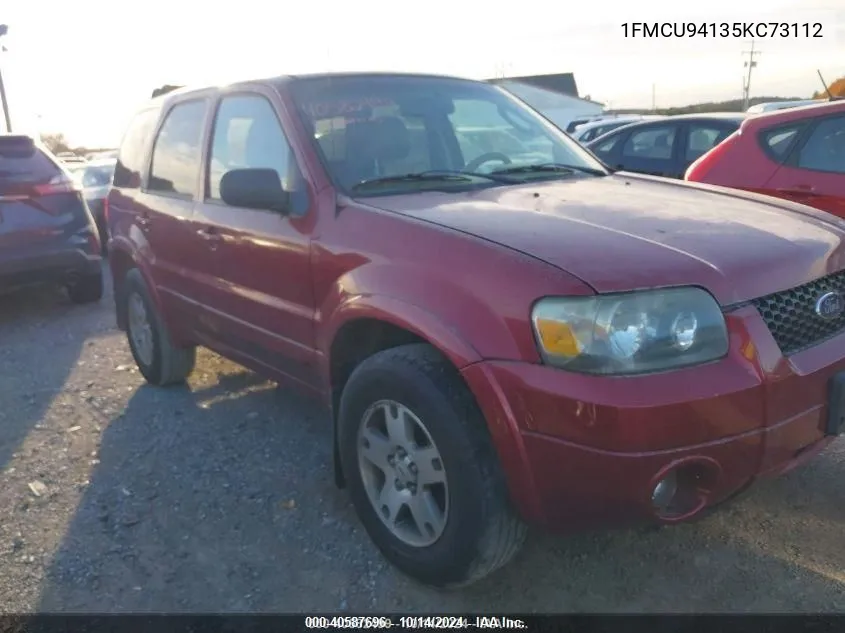 2005 Ford Escape Limited VIN: 1FMCU94135KC73112 Lot: 40587696