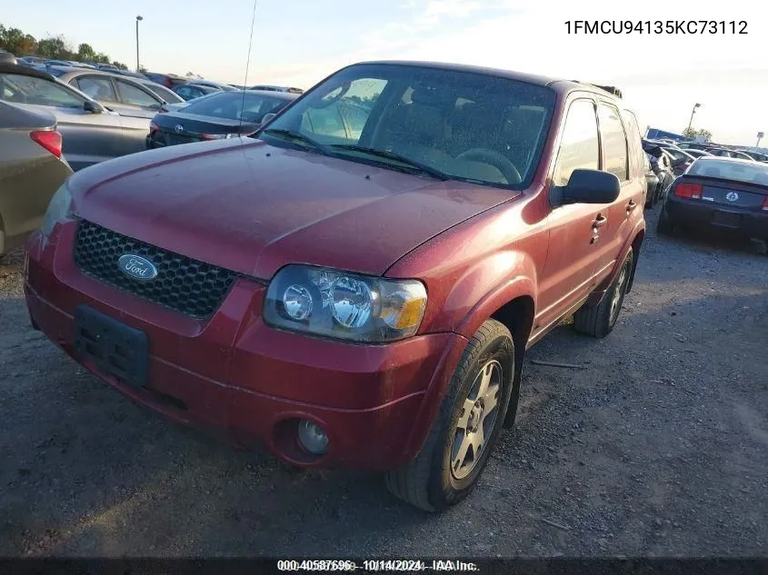 2005 Ford Escape Limited VIN: 1FMCU94135KC73112 Lot: 40587696