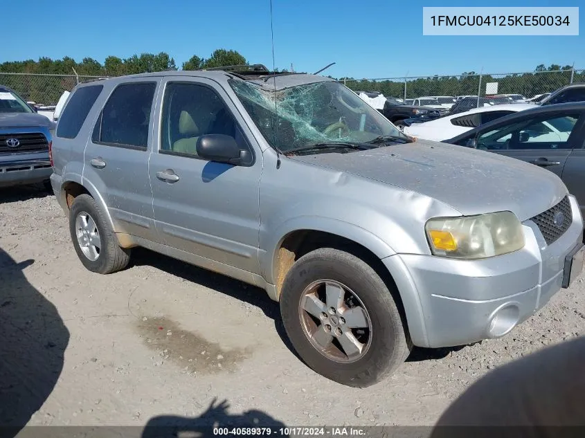 2005 Ford Escape Limited VIN: 1FMCU04125KE50034 Lot: 40589379