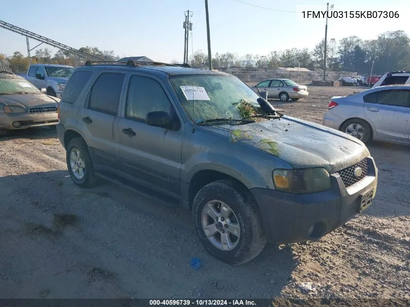 2005 Ford Escape Xlt VIN: 1FMYU03155KB07306 Lot: 40596739