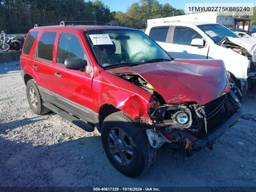 2005 Ford Escape Xls VIN: 1FMYU02Z75KB85240 Lot: 40617329