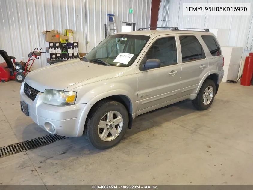 2005 Ford Escape Hybrid VIN: 1FMYU95H05KD16970 Lot: 40674534