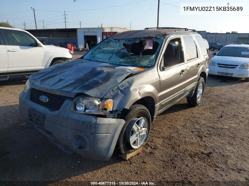 2005 Ford Escape Xls VIN: 1FMYU02Z15KB35689 Lot: 40677315