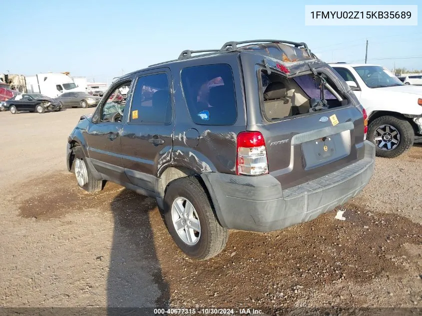 2005 Ford Escape Xls VIN: 1FMYU02Z15KB35689 Lot: 40677315