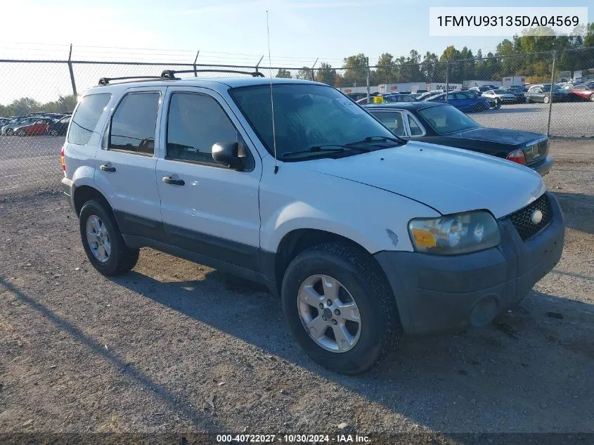 2005 Ford Escape Xlt VIN: 1FMYU93135DA04569 Lot: 40722027