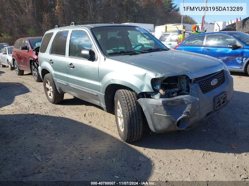 2005 Ford Escape Xlt VIN: 1FMYU93195DA13289 Lot: 40788007