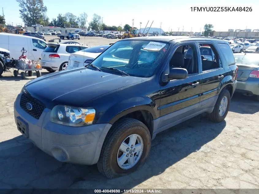 2005 Ford Escape Xls VIN: 1FMYU02Z55KA48426 Lot: 40849698