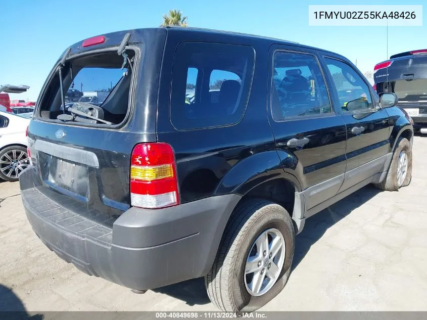 2005 Ford Escape Xls VIN: 1FMYU02Z55KA48426 Lot: 40849698