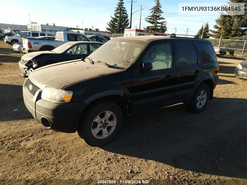 2006 Ford Escape Xlt VIN: 1FMYU93136KB64545 Lot: 30047809