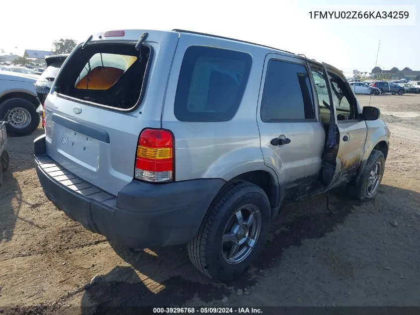 1FMYU02Z66KA34259 2006 Ford Escape Xls/Xls Manual