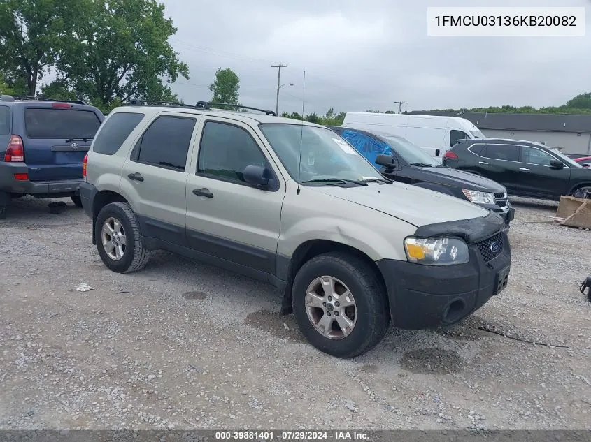 2006 Ford Escape Xlt/Xlt Sport VIN: 1FMCU03136KB20082 Lot: 39881401