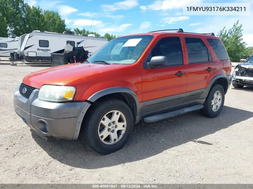 1FMYU93176K334211 2006 Ford Escape Xlt/Xlt Sport