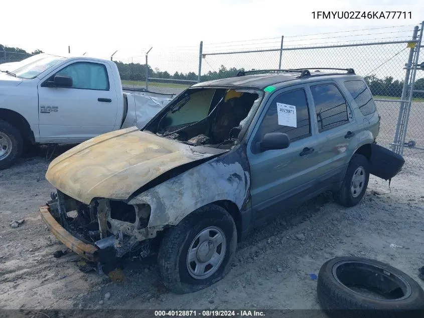 2006 Ford Escape VIN: 1FMYU02Z46KA77711 Lot: 40128871