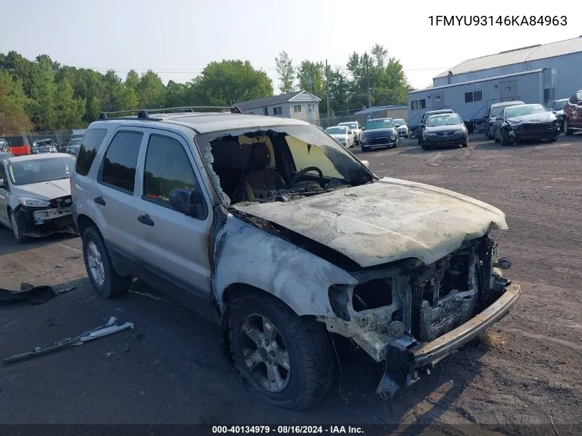 2006 Ford Escape Xlt/Xlt Sport VIN: 1FMYU93146KA84963 Lot: 40134979