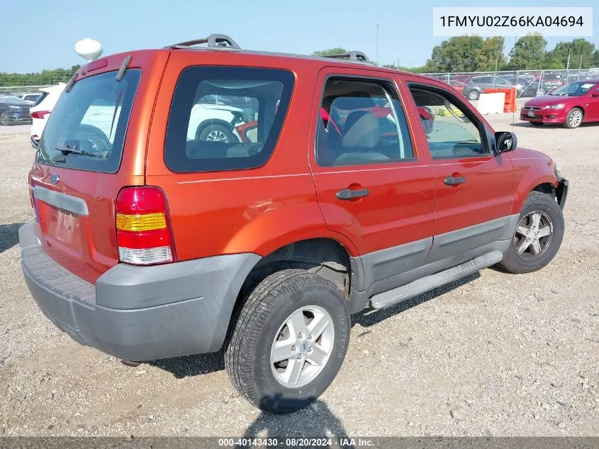 1FMYU02Z66KA04694 2006 Ford Escape Xls