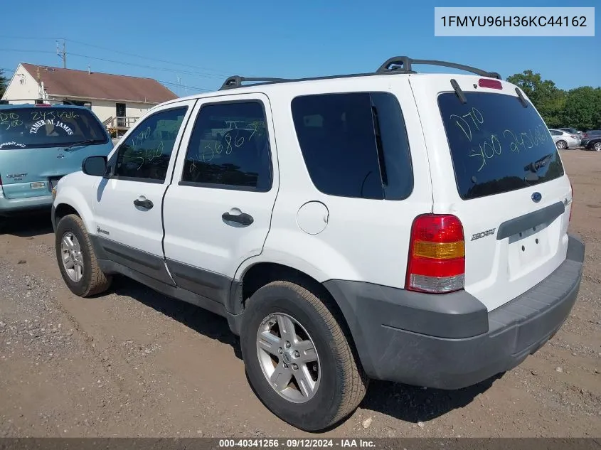 2006 Ford Escape Hybrid VIN: 1FMYU96H36KC44162 Lot: 40341256