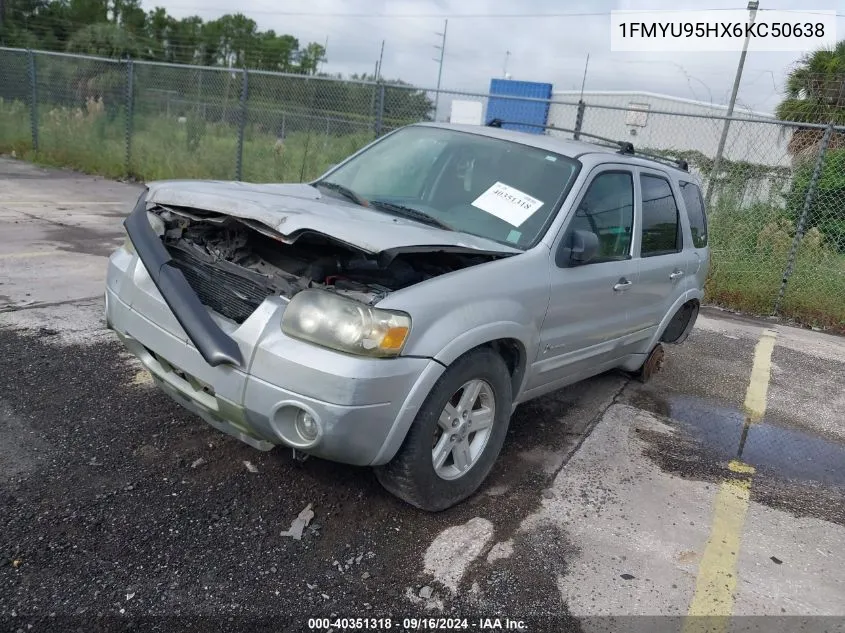 2006 Ford Escape Hybrid Hev VIN: 1FMYU95HX6KC50638 Lot: 40351318