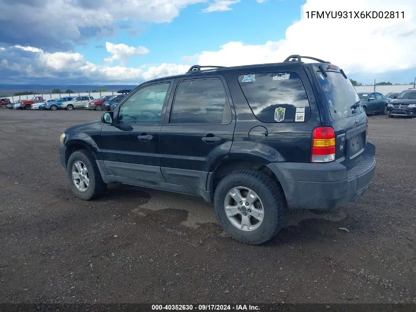 2006 Ford Escape Xlt/Xlt Sport VIN: 1FMYU931X6KD02811 Lot: 40352630