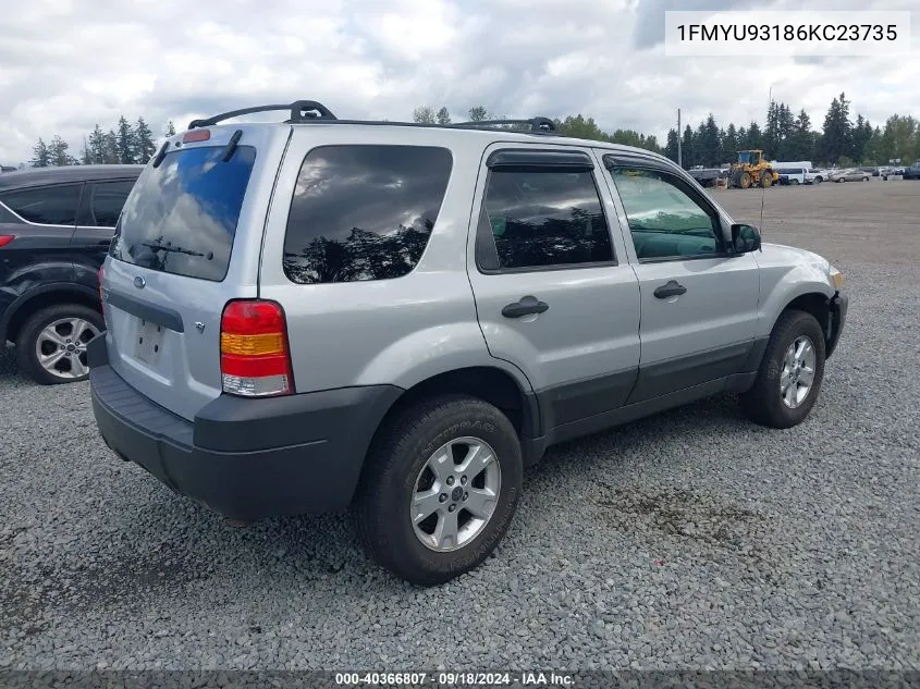 2006 Ford Escape Xlt/Xlt Sport VIN: 1FMYU93186KC23735 Lot: 40366807