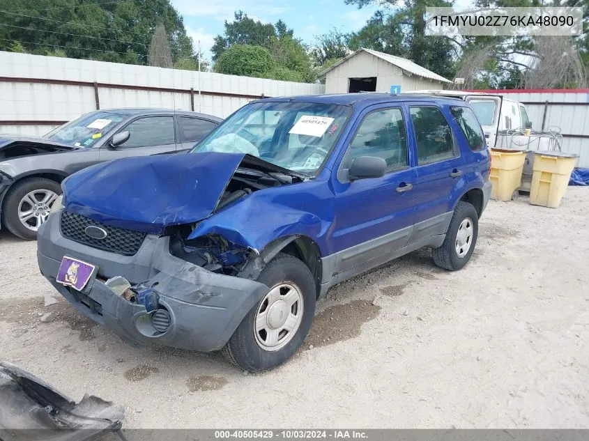 2006 Ford Escape Xls/Xls Manual VIN: 1FMYU02Z76KA48090 Lot: 40505429