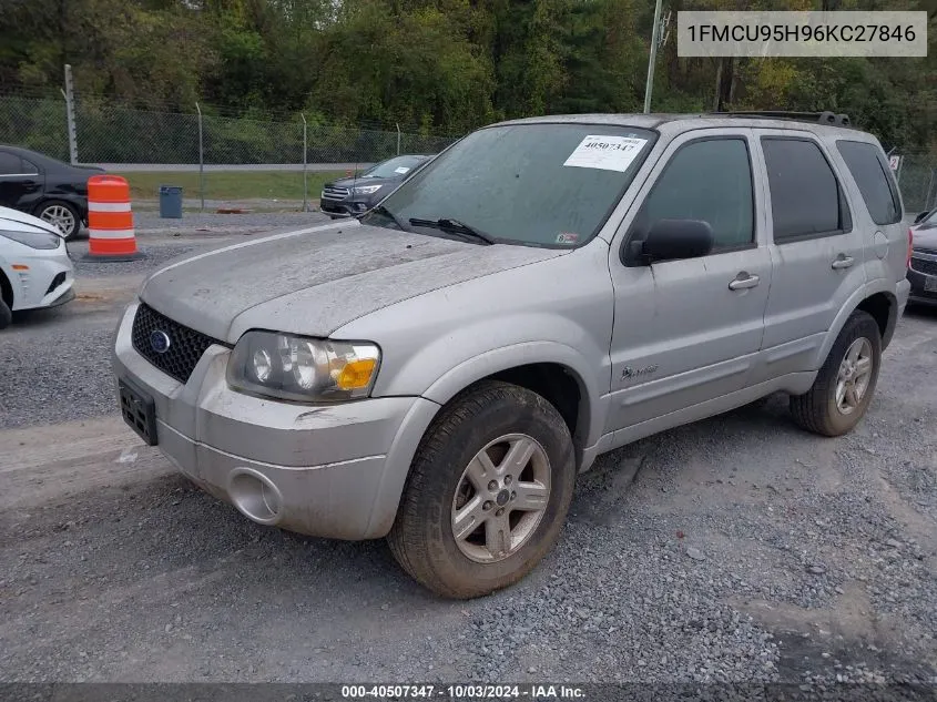 2006 Ford Escape Hybrid VIN: 1FMCU95H96KC27846 Lot: 40507347