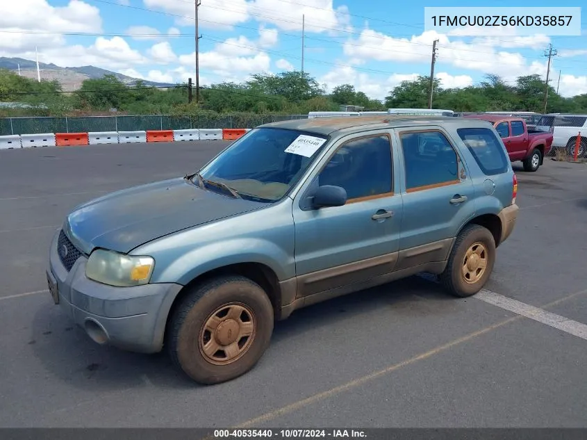 2006 Ford Escape Xls VIN: 1FMCU02Z56KD35857 Lot: 40535440