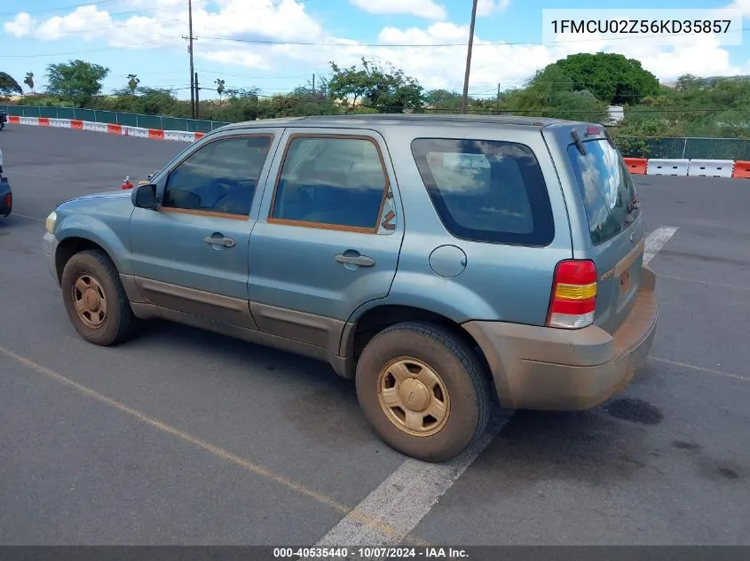 2006 Ford Escape Xls VIN: 1FMCU02Z56KD35857 Lot: 40535440