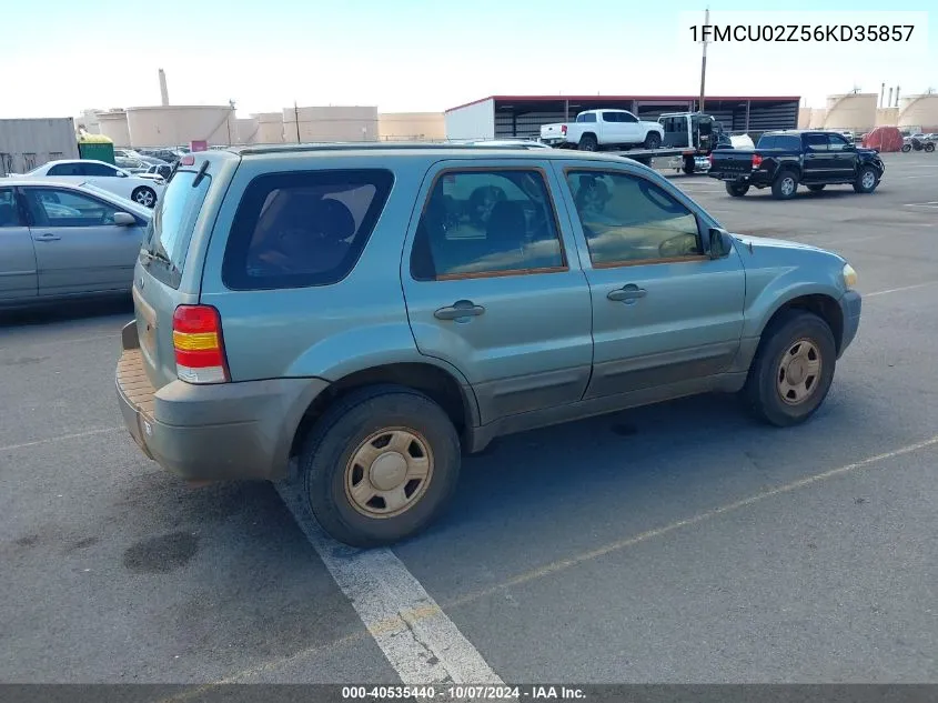 2006 Ford Escape Xls VIN: 1FMCU02Z56KD35857 Lot: 40535440