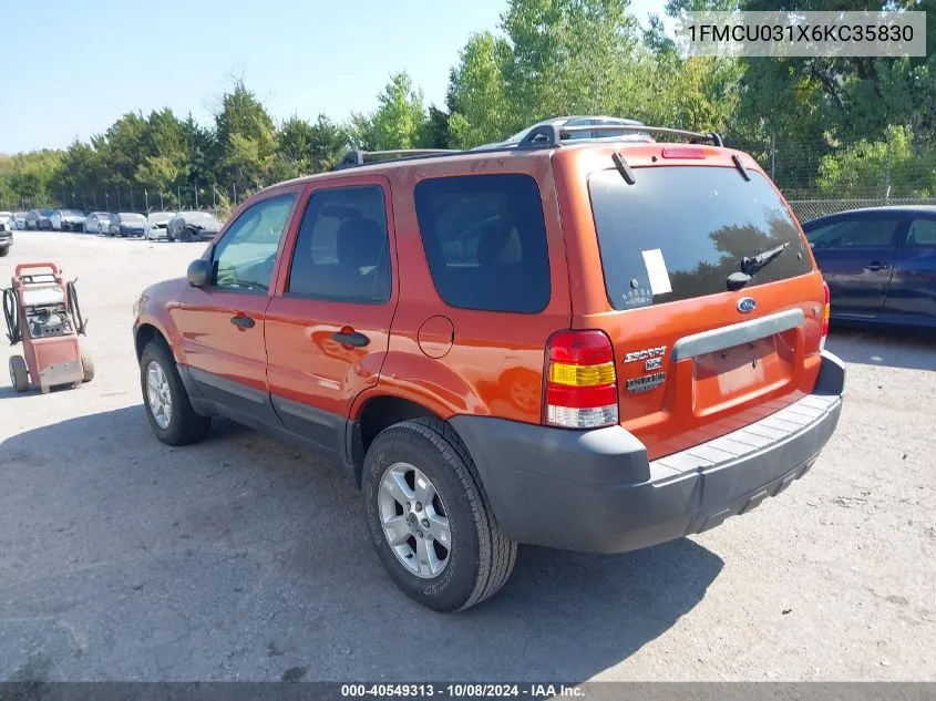 2006 Ford Escape Xlt/Xlt Sport VIN: 1FMCU031X6KC35830 Lot: 40549313