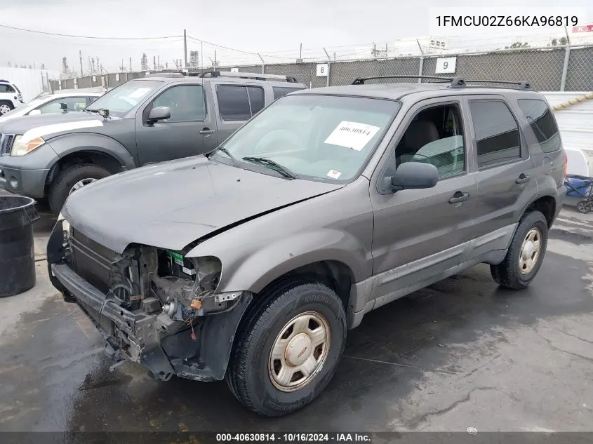 2006 Ford Escape Xls VIN: 1FMCU02Z66KA96819 Lot: 40630814