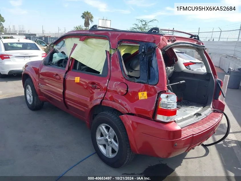 2006 Ford Escape Hybrid VIN: 1FMCU95HX6KA52684 Lot: 40653497