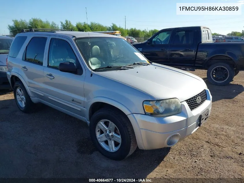 2006 Ford Escape Hybrid VIN: 1FMCU95H86KA30859 Lot: 40664577