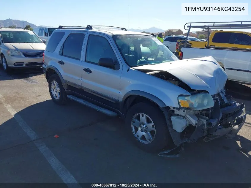 2006 Ford Escape Xlt/Xlt Sport VIN: 1FMYU93146KC43254 Lot: 40667812