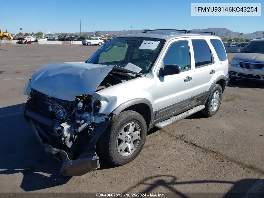 2006 Ford Escape Xlt/Xlt Sport VIN: 1FMYU93146KC43254 Lot: 40667812