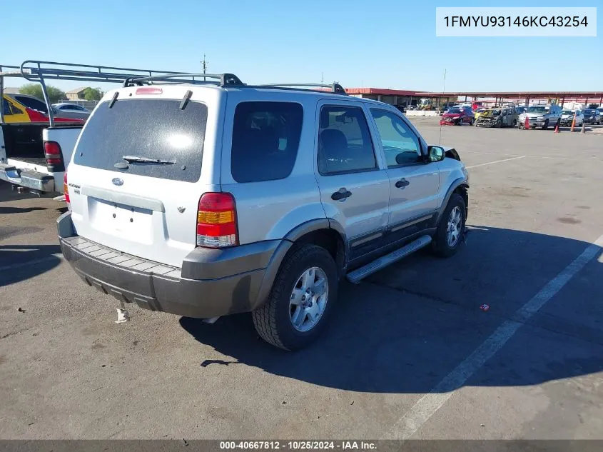 2006 Ford Escape Xlt/Xlt Sport VIN: 1FMYU93146KC43254 Lot: 40667812