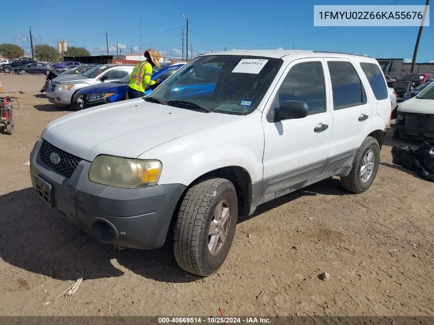 2006 Ford Escape Xls/Xls Manual VIN: 1FMYU02Z66KA55676 Lot: 40669514