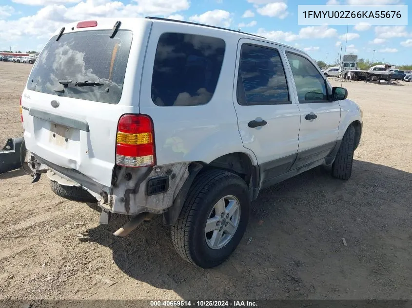 2006 Ford Escape Xls/Xls Manual VIN: 1FMYU02Z66KA55676 Lot: 40669514