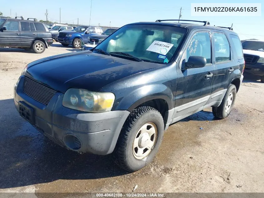 1FMYU02Z06KA61635 2006 Ford Escape Xls/Xls Manual