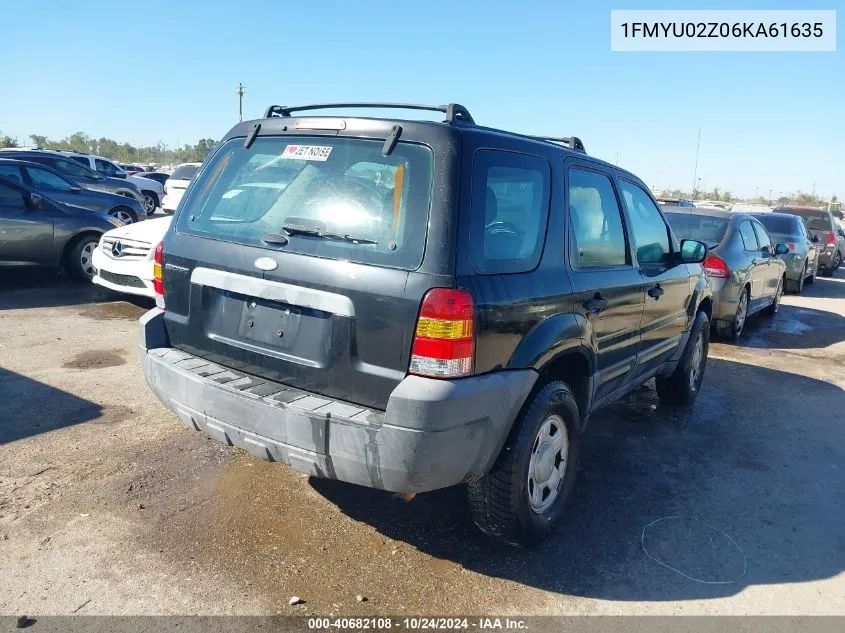 1FMYU02Z06KA61635 2006 Ford Escape Xls/Xls Manual