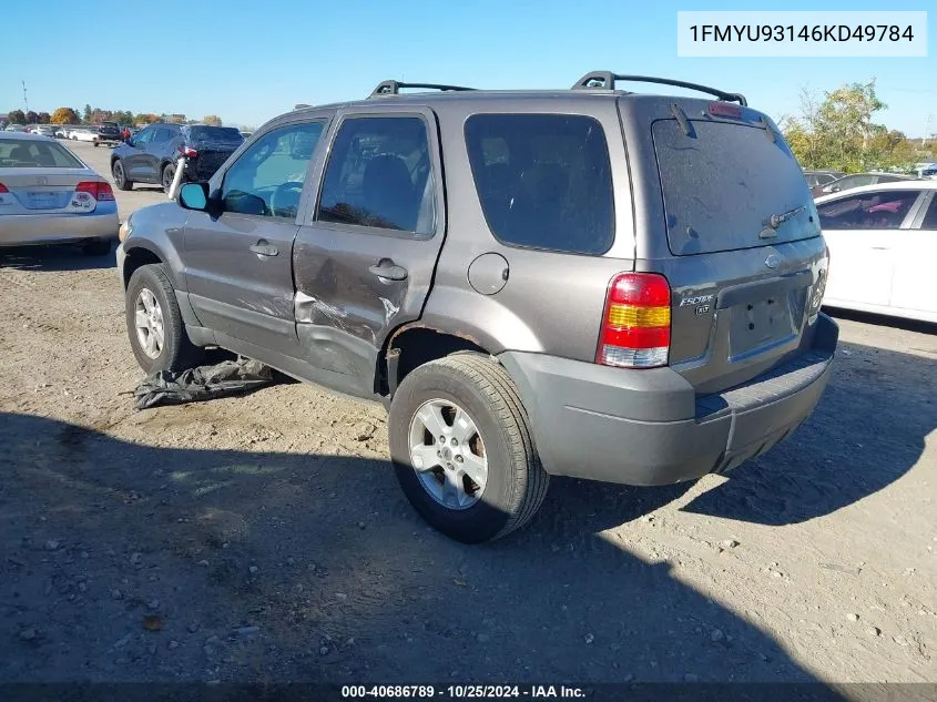 2006 Ford Escape Xlt/Xlt Sport VIN: 1FMYU93146KD49784 Lot: 40686789