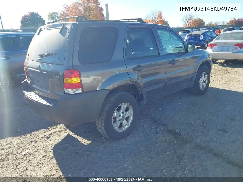 2006 Ford Escape Xlt/Xlt Sport VIN: 1FMYU93146KD49784 Lot: 40686789