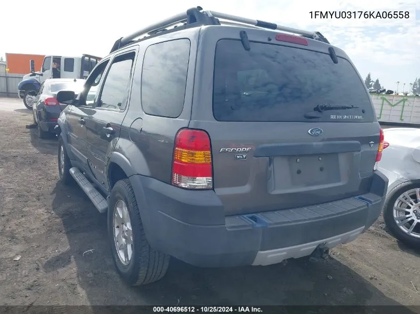 2006 Ford Escape Xlt/Xlt Sport VIN: 1FMYU03176KA06558 Lot: 40696512