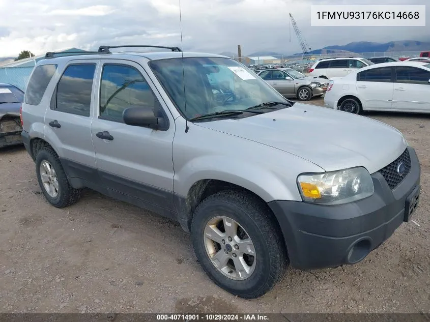 2006 Ford Escape Xlt/Xlt Sport VIN: 1FMYU93176KC14668 Lot: 40714901