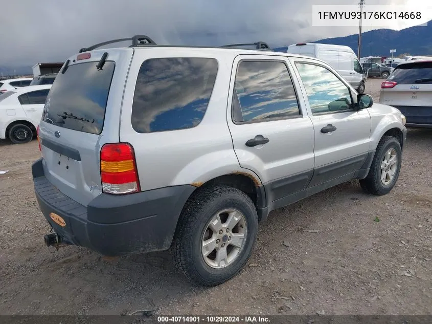 2006 Ford Escape Xlt/Xlt Sport VIN: 1FMYU93176KC14668 Lot: 40714901